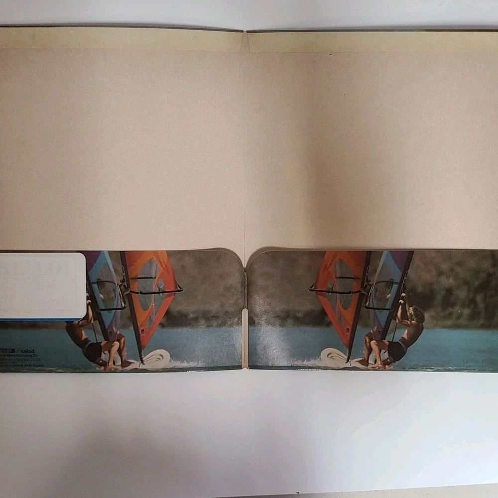 Vintage 80's Wilson Jones Binder 1984 Pocket Folders (5) Surfer Racer, U. Studio